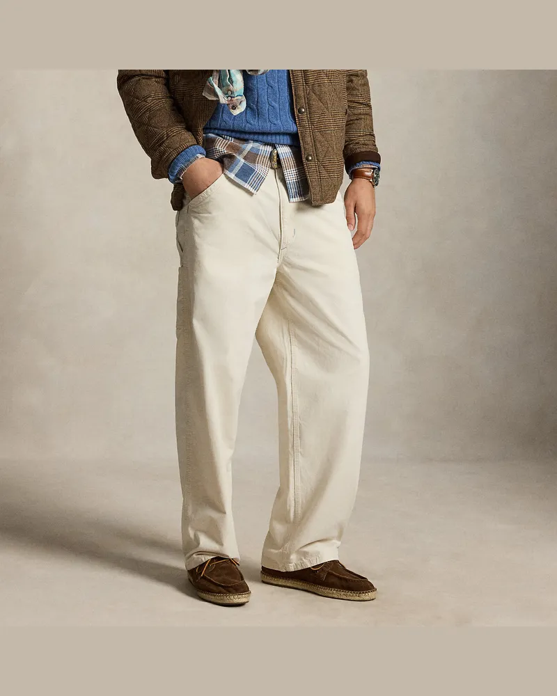 Ralph Lauren Relaxed-Fit Zimmermannshose Cream