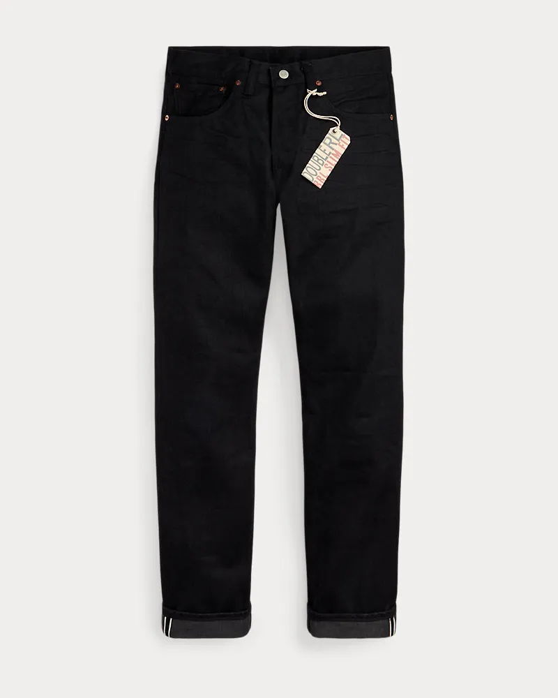 Ralph Lauren Slim-Fit Selvedge-Jeans in Schwarz Black