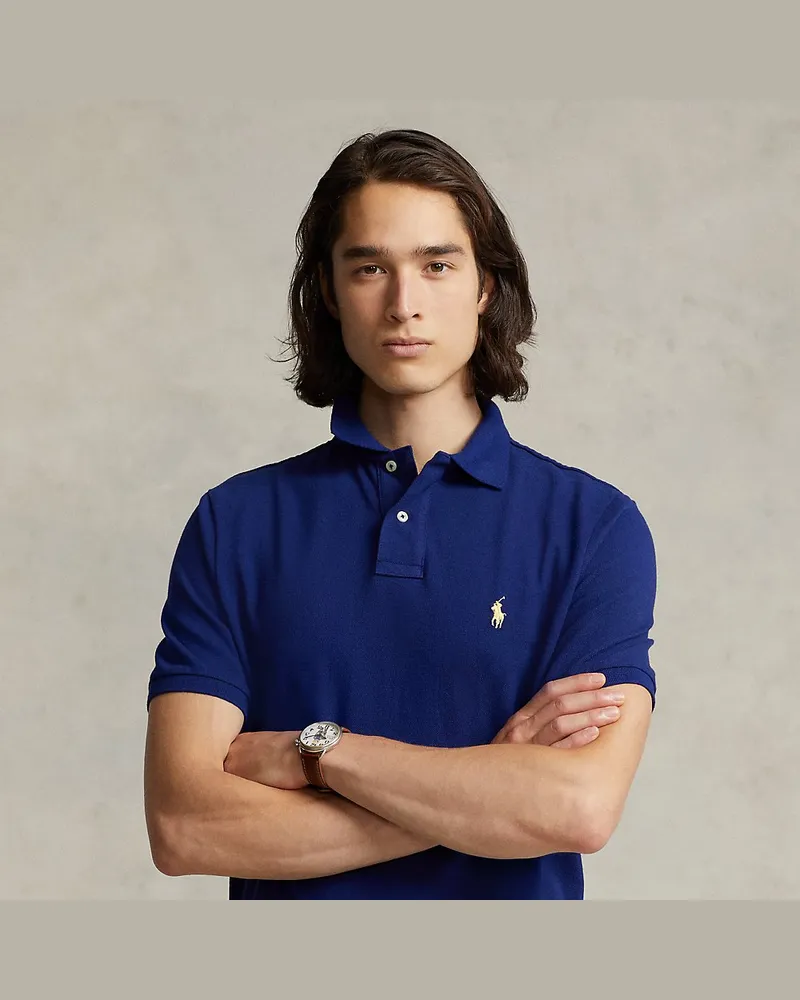 Ralph Lauren Slim-Fit Poloshirt aus Piqué Blue