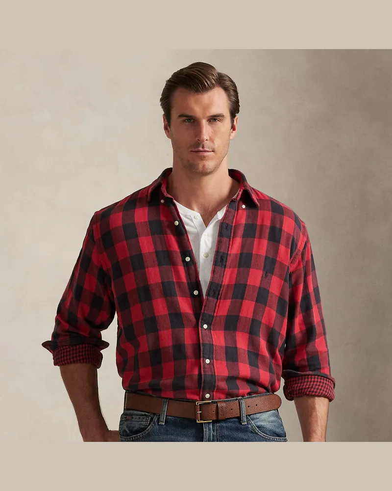 Ralph Lauren Große Größen - Beidseitiges Hemd mit Karomuster Red
