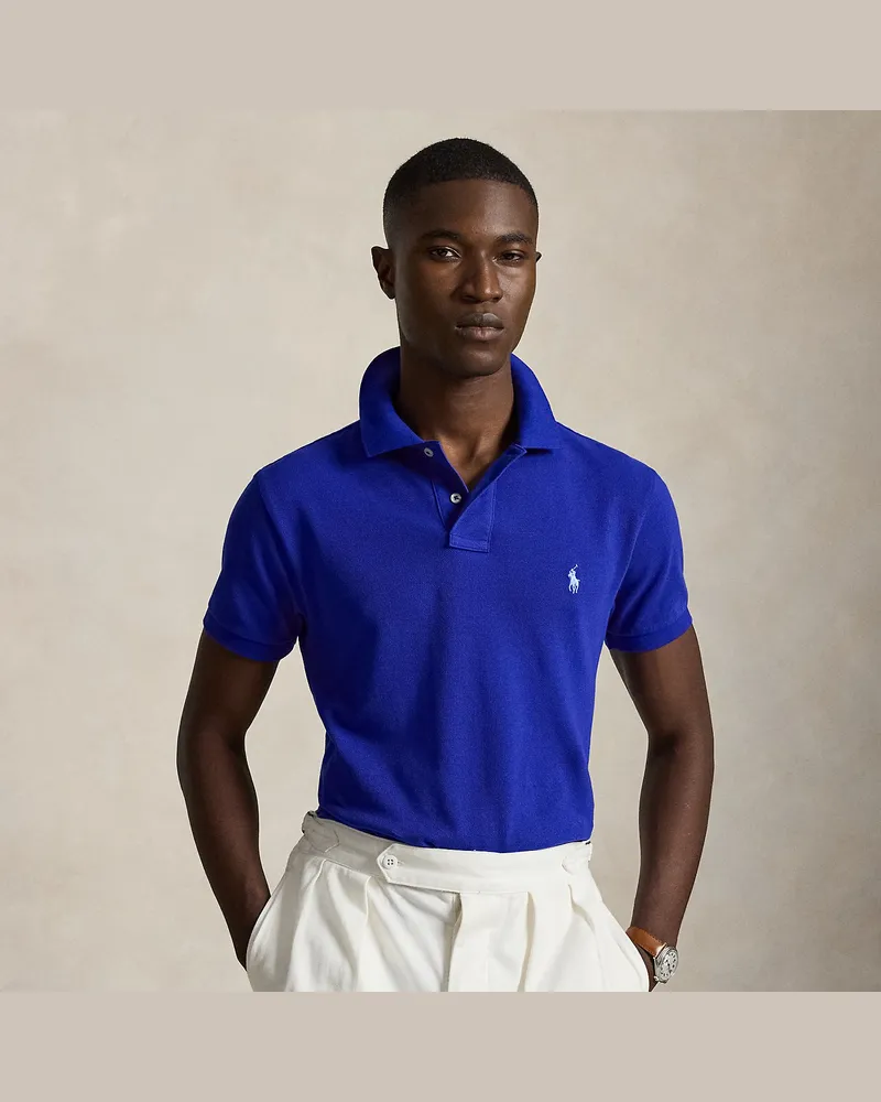 Ralph Lauren Slim-Fit Poloshirt aus Piqué Blue