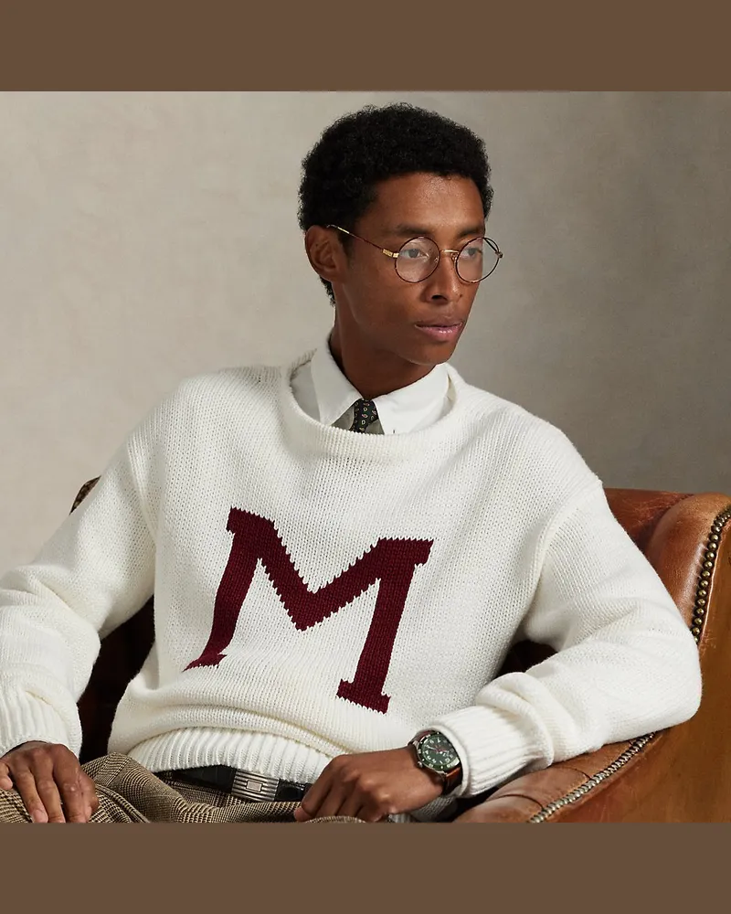 Ralph Lauren Der College-Pullover Morehouse College Cream