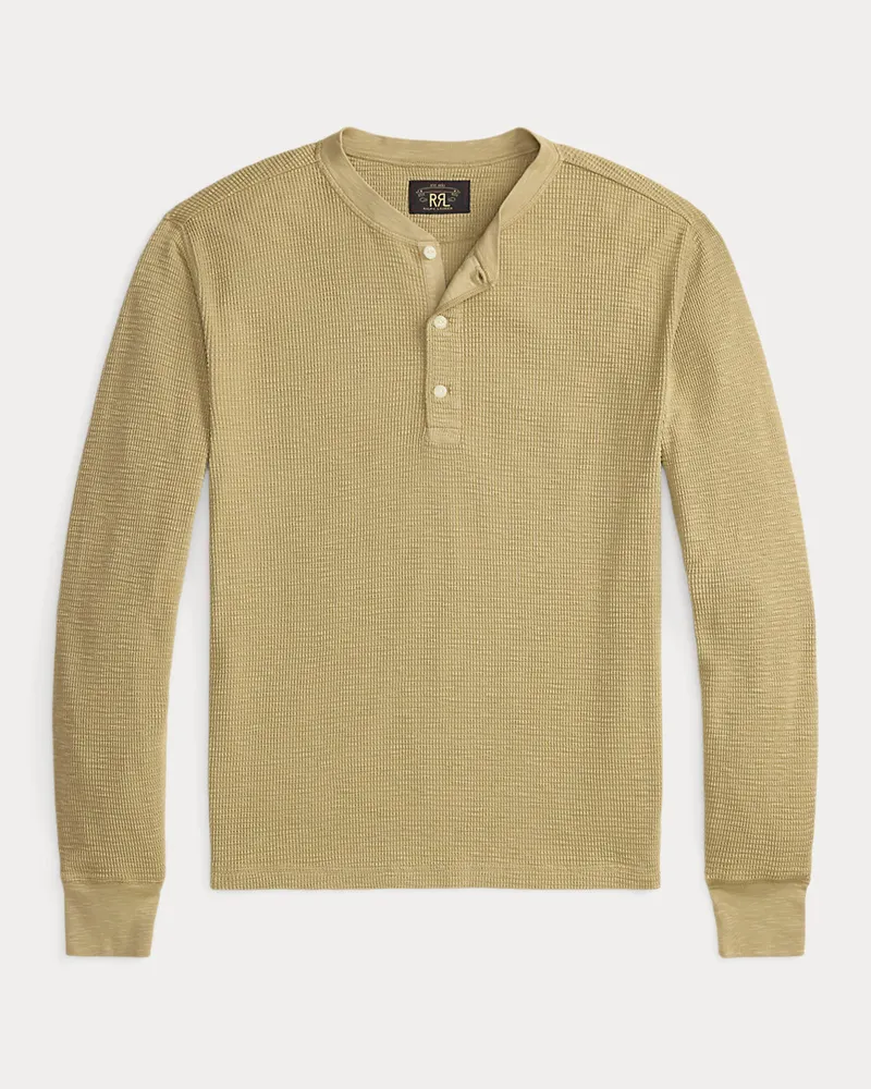 Ralph Lauren Gefärbtes Henley aus Waffelpiqué Brown
