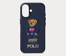 Lederetui für iPhone 17 mit Polo Bear