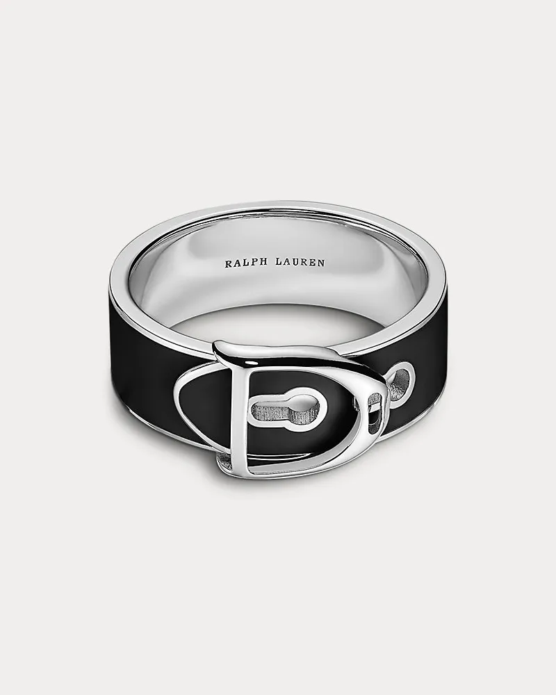 Ralph Lauren Emaille-Ring Welington Black