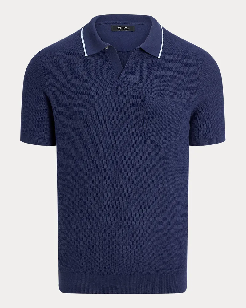 Ralph Lauren Performance-Pullover aus Piqué Blue