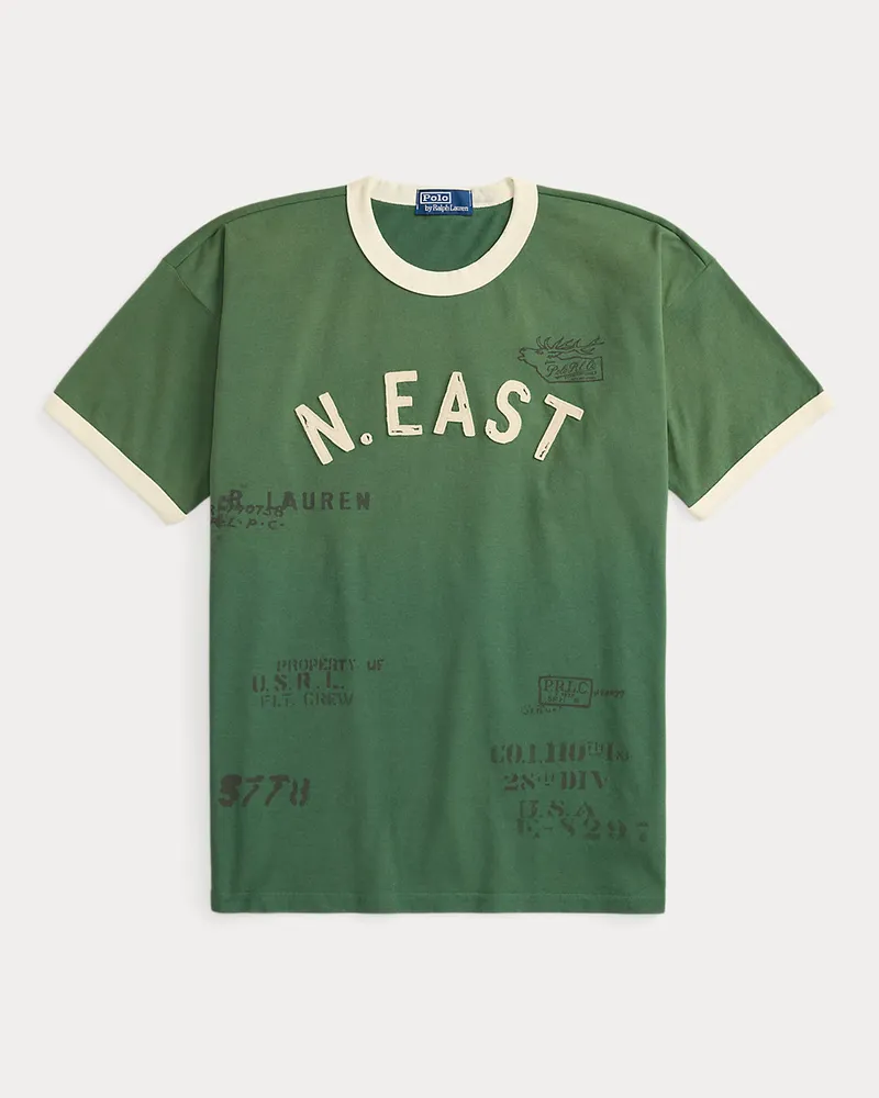Ralph Lauren Vintage-Fit Jersey-T-Shirt mit Grafik Green