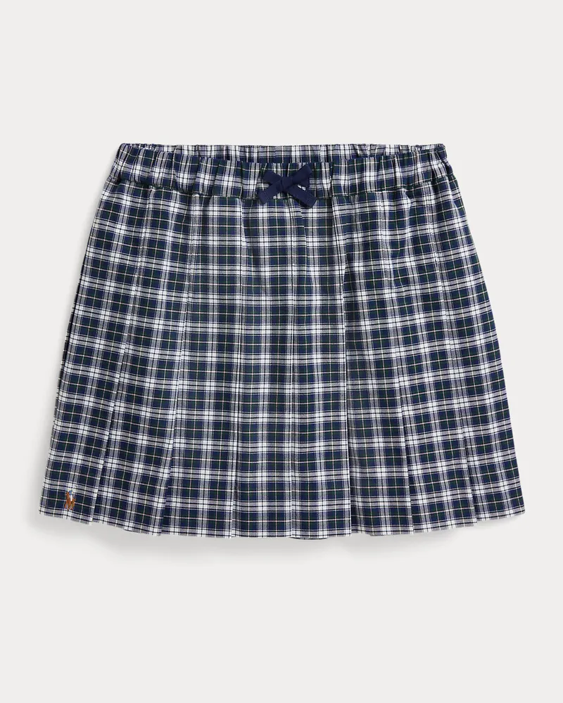Ralph Lauren Karierter Faltenrock aus Baumwolloxford Multi