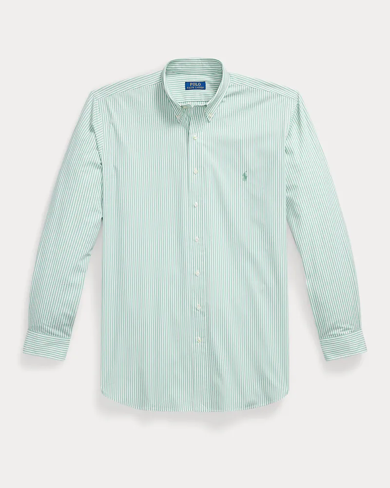 Ralph Lauren Große Größen - Gestreiftes Stretch-Popelinehemd Green
