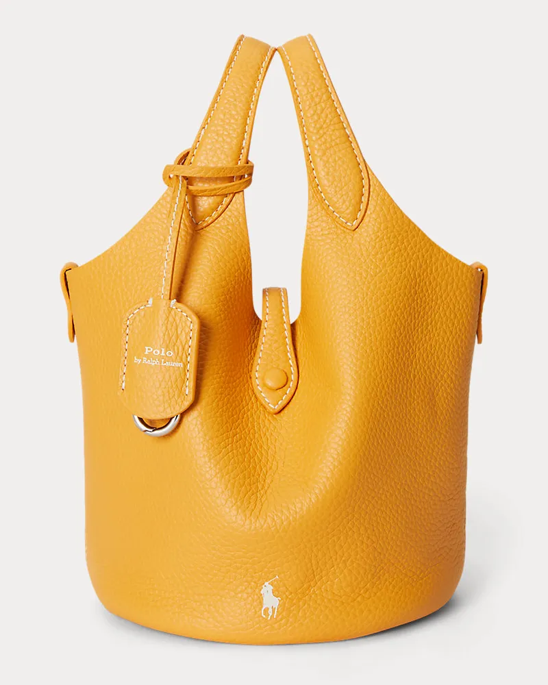 Ralph Lauren Kleine Umhängetasche Polo Play aus Leder Orange