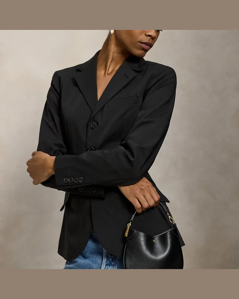 Ralph Lauren Pochette Polo ID aus Leder Black