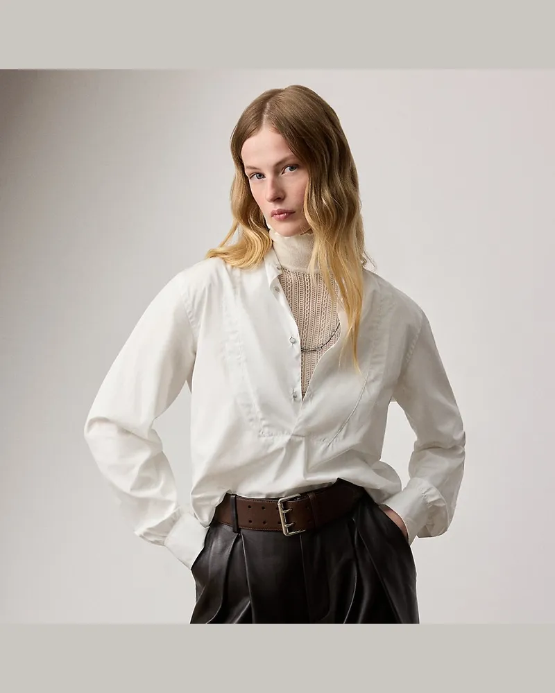 Ralph Lauren Bluse Abbie aus merzerisierter Baumwolle White