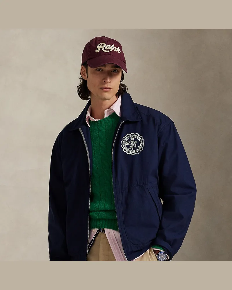 Ralph Lauren Segeltuchjacke mit Wappendruck Blue