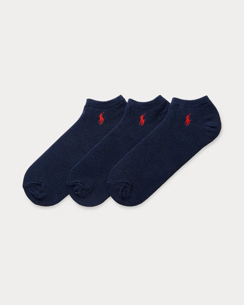 Ralph Lauren 3er-Pack kurze Baumwollsocken Blue