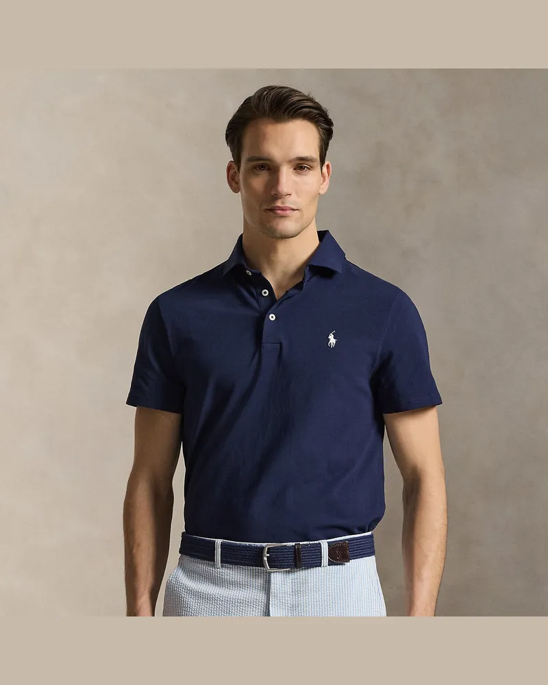 Ralph Lauren Tailored-Fit Performance-Poloshirt Blue