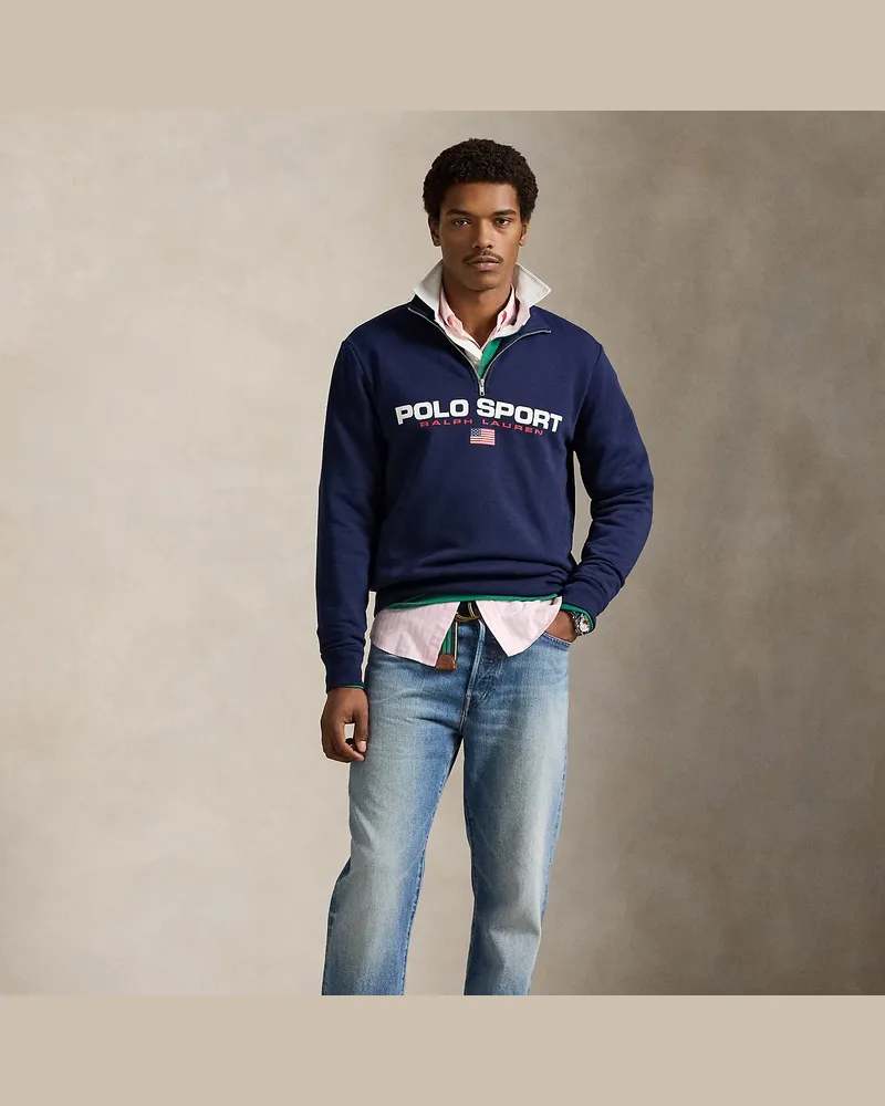 Ralph Lauren Fleece-Sweatshirt Polo Sport Blue
