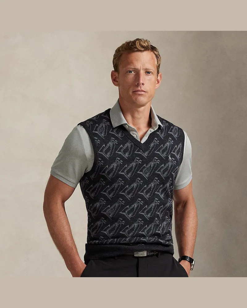Ralph Lauren Performance-Pullunder mit Golfmotiv Grey