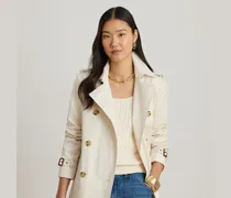 Zweireihiger Trenchcoat mit Baumwolle