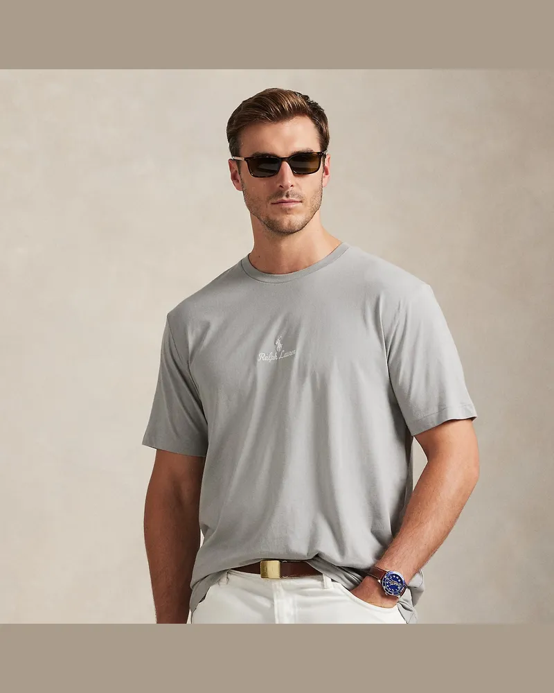 Ralph Lauren Große Größen - Jersey-T-Shirt mit Logo Grey