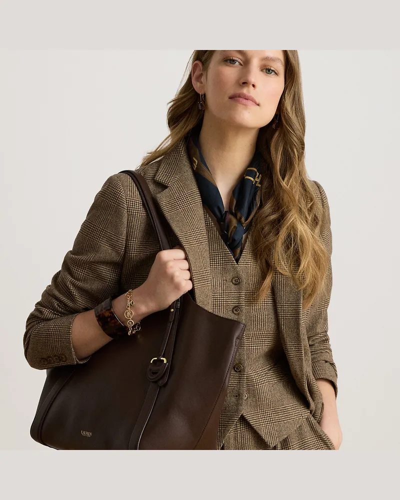 Ralph Lauren Große Tragetasche Tasha aus Nappaleder Brown
