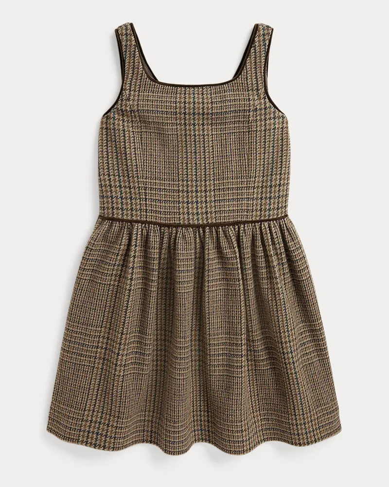 Ralph Lauren Tweedkleid aus Wollmischung Brown