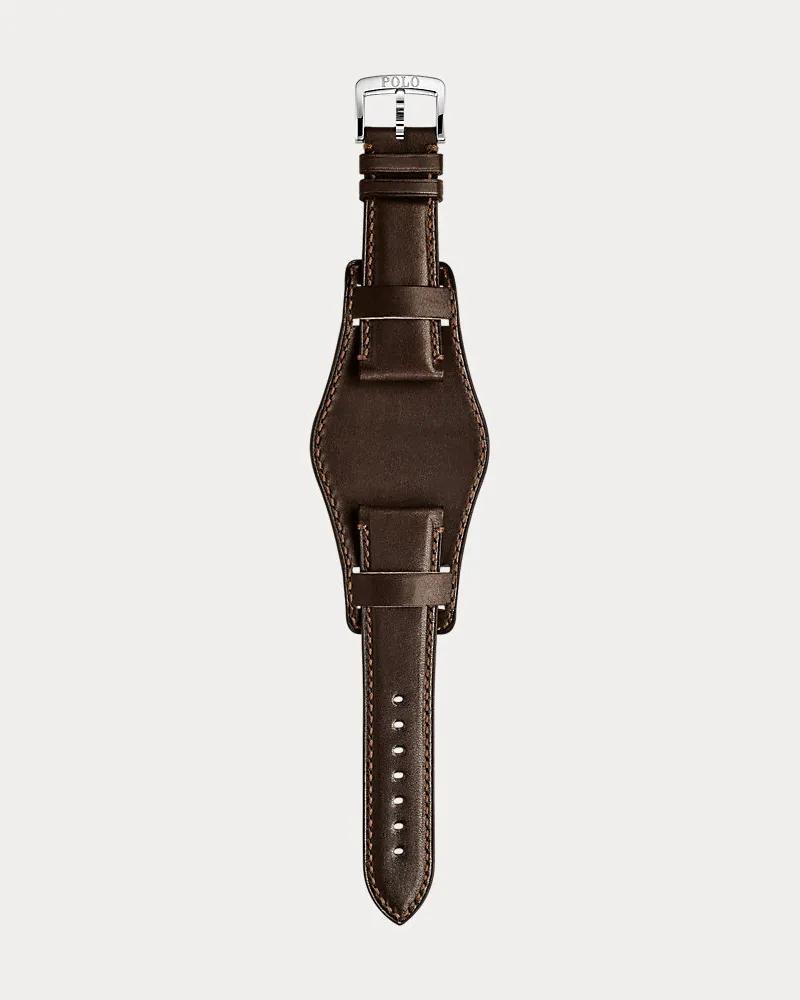 Ralph Lauren Uhrenarmband aus Kalbsleder Brown