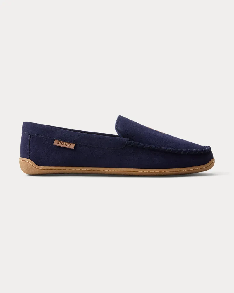 Ralph Lauren Slipper Brenan aus Wildleder Blue