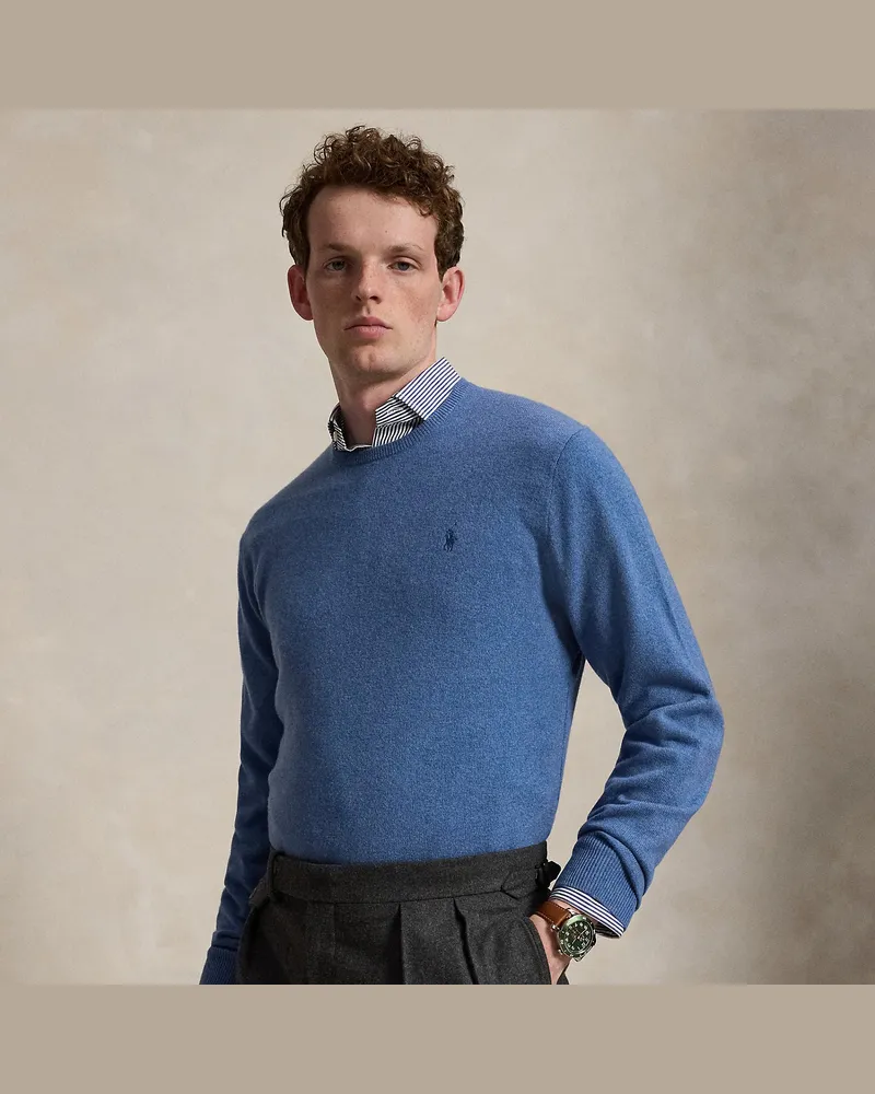 Ralph Lauren Wollpullover mit Rundhalsausschnitt Blue