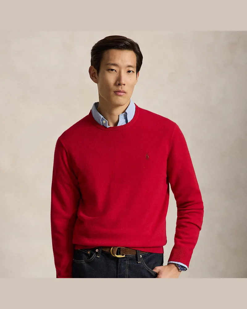 Ralph Lauren Wollpullover mit Rundhalsausschnitt Red