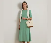 Geripptes Midikleid mit Streifen