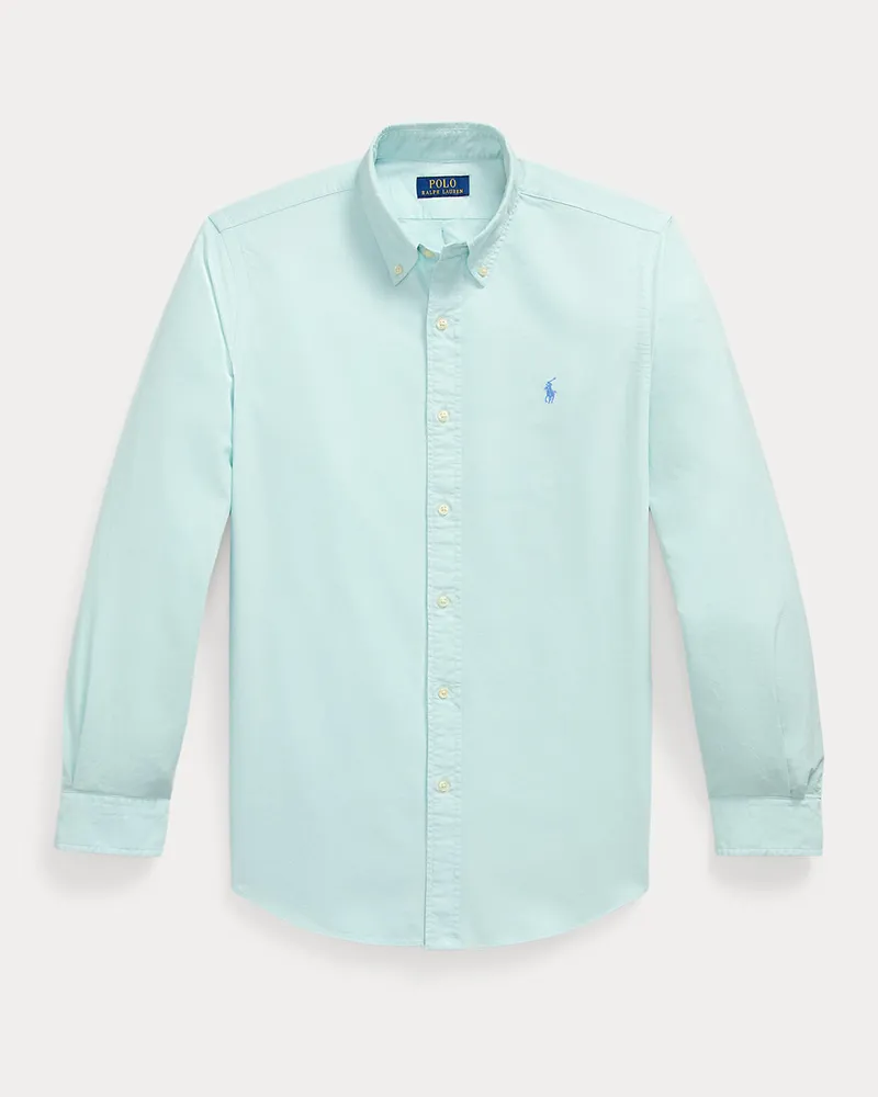 Ralph Lauren Gefärbtes Custom-Fit Oxfordhemd Blue