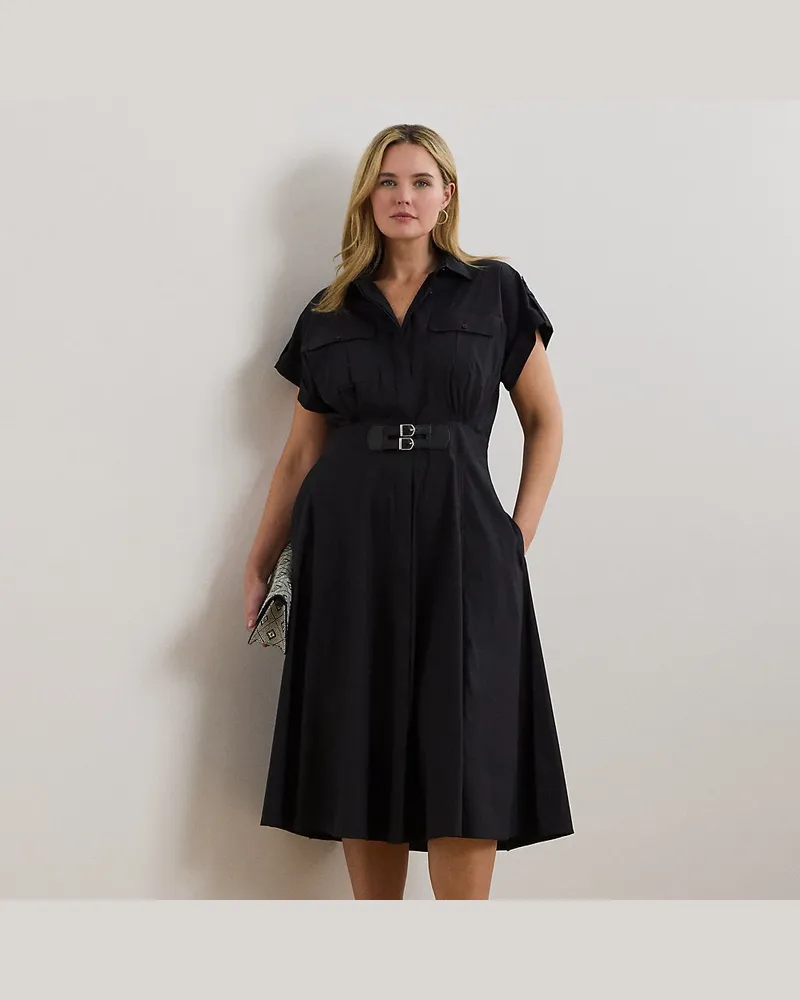 Ralph Lauren Plus Größen - Hemdkleid mit Schnallendetail Black