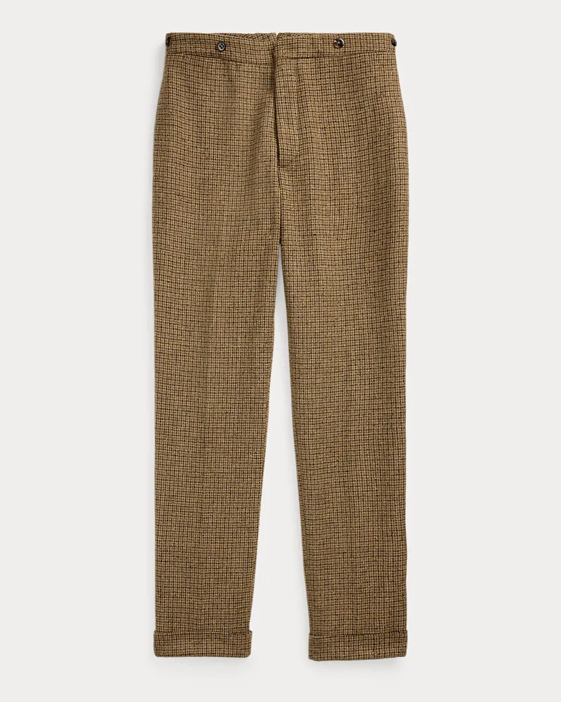 Ralph Lauren Karierte Slim-Fit Anzughose aus Wolle Brown