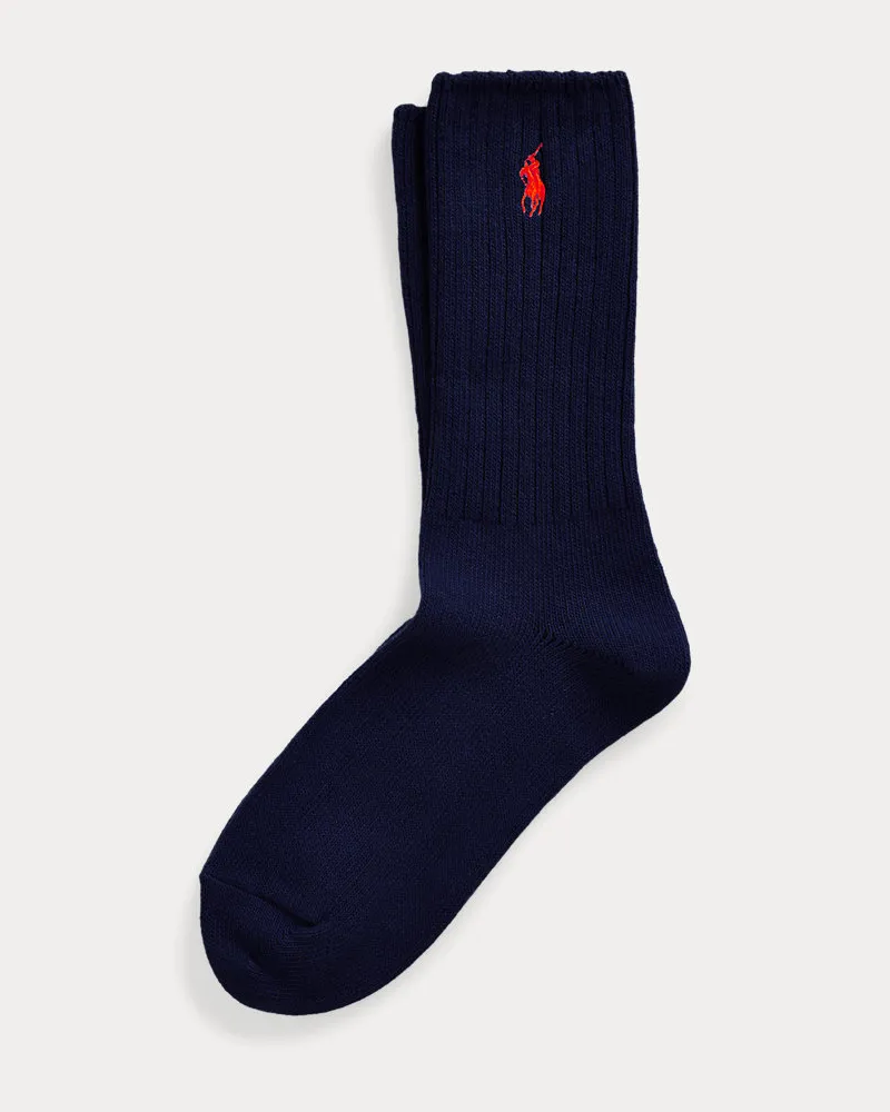 Ralph Lauren Crew-Socken mit gesticktem Pony Blue