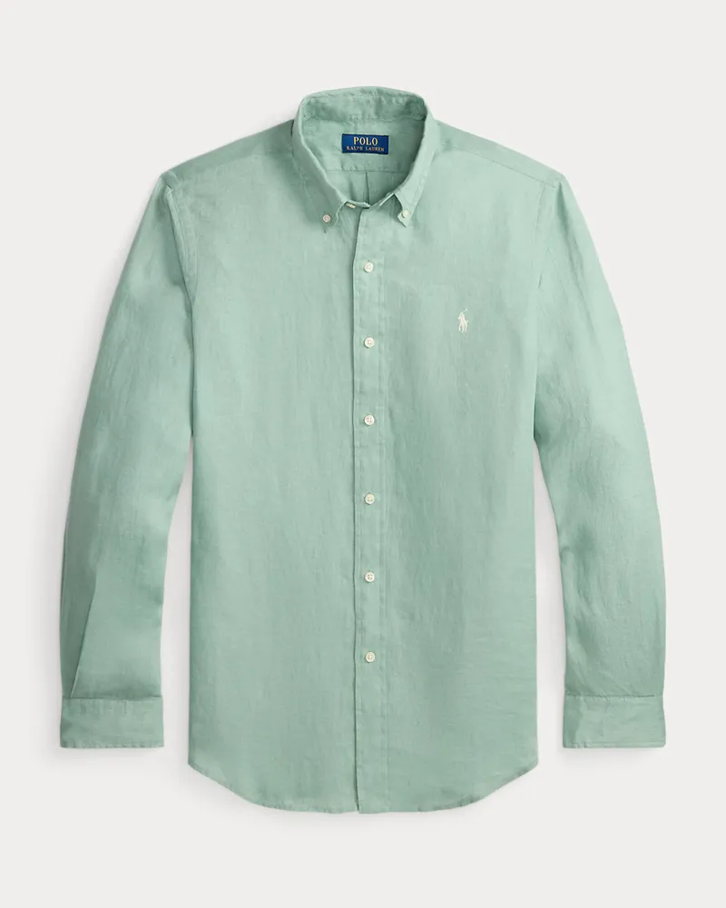Ralph Lauren Custom-Fit Leinenhemd Green