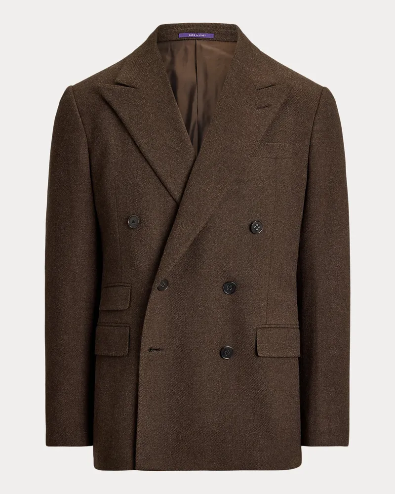 Ralph Lauren Handgeschneiderte Wolltwill-Jacke Kent Brown