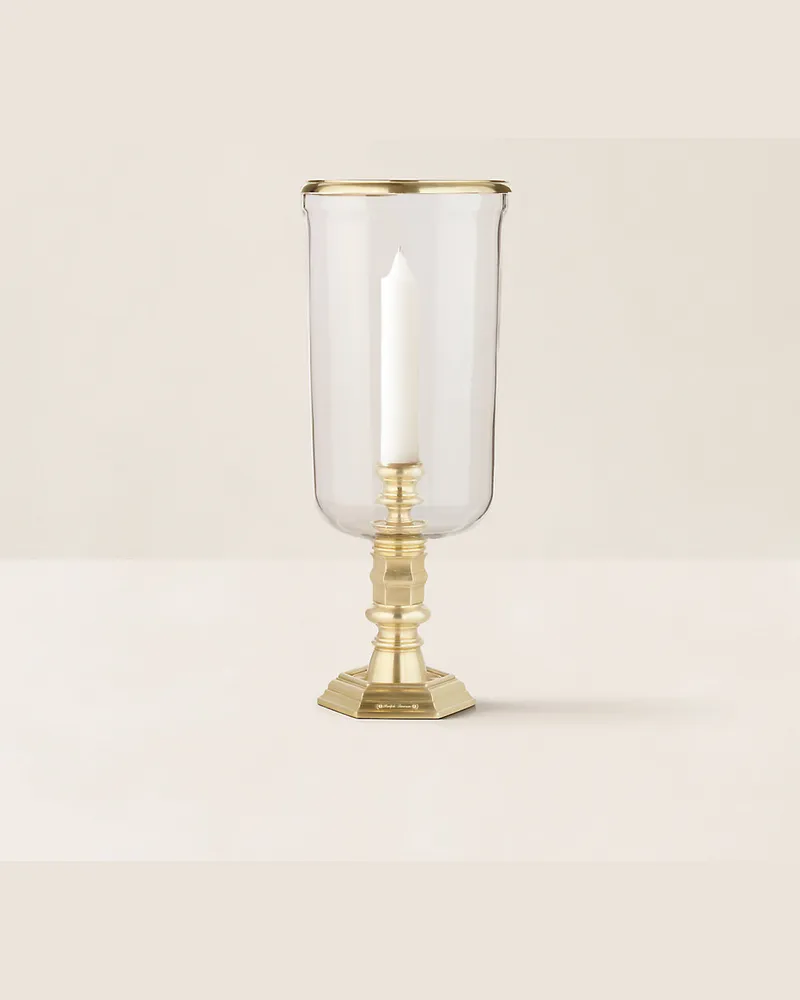 Ralph Lauren Home Klassisches großes Windlicht Gold