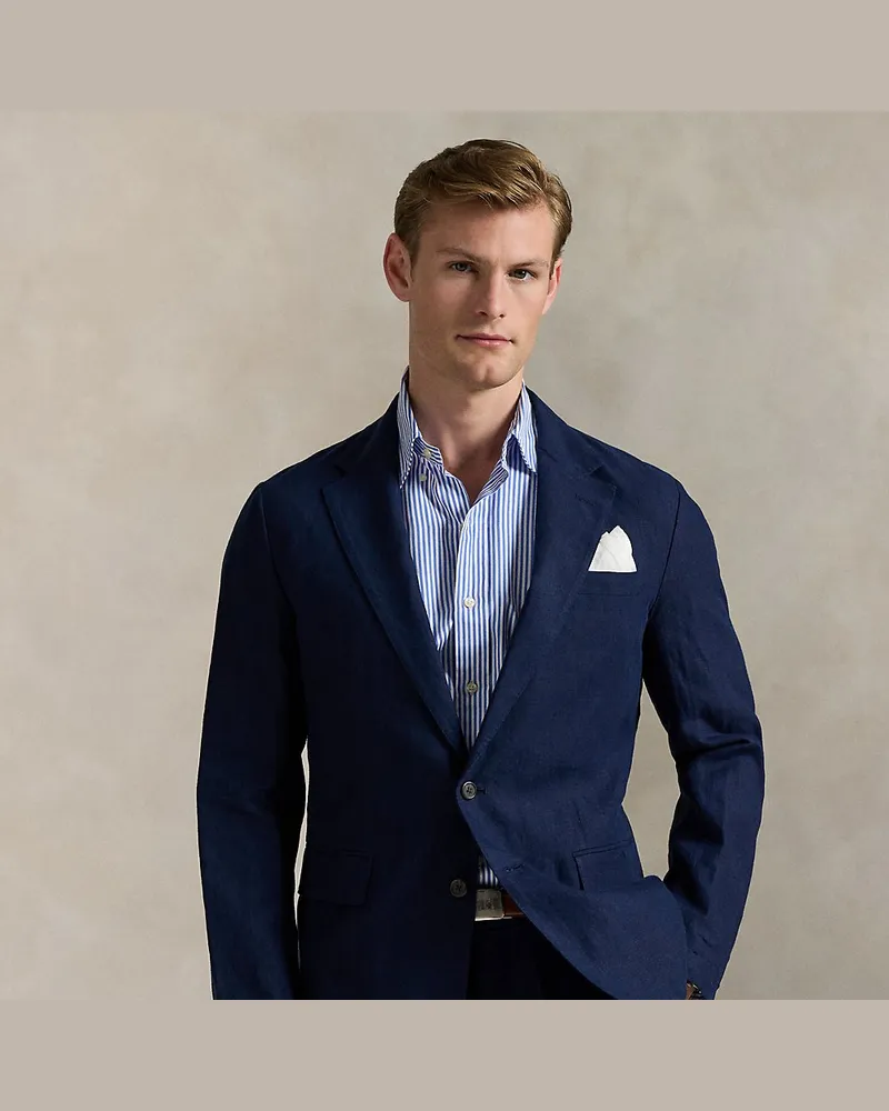 Ralph Lauren Modern-Fit Leinen-Anzugjacke Polo Soft Blue