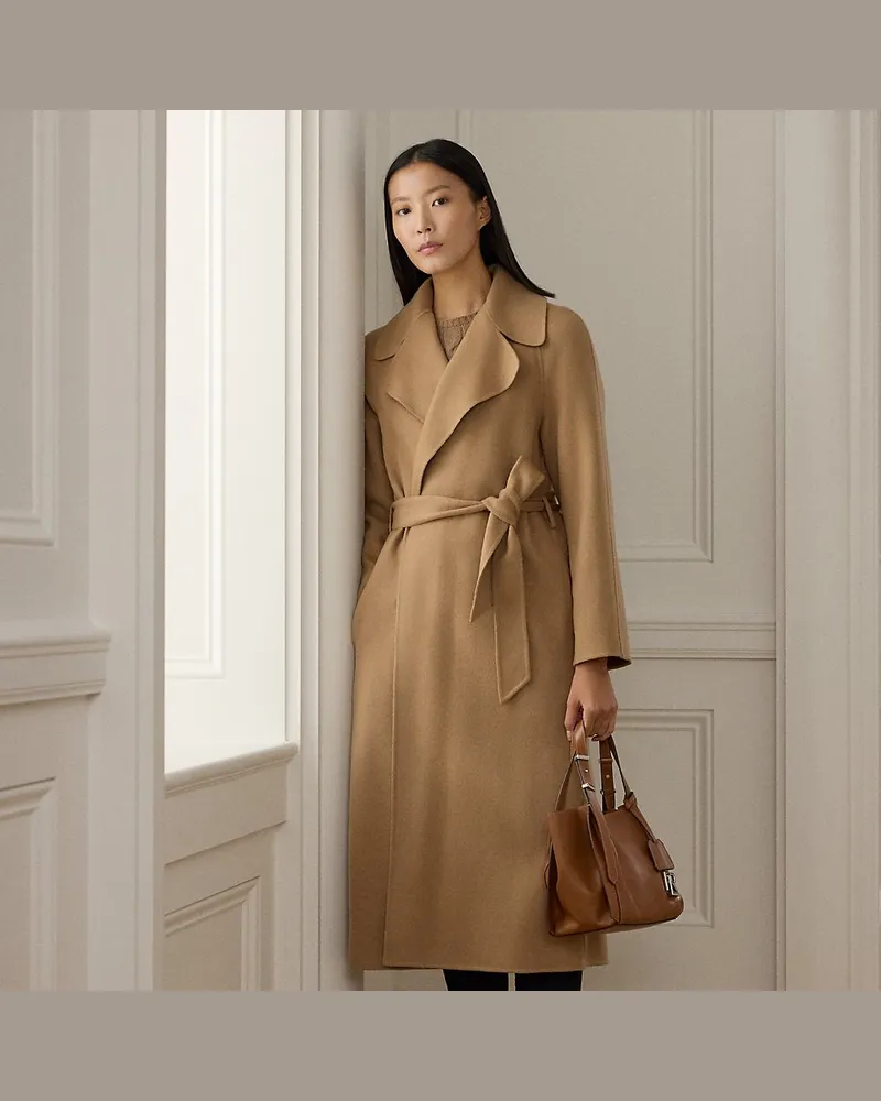 Ralph Lauren Mantel Leonarda mit Bindegürtel Brown