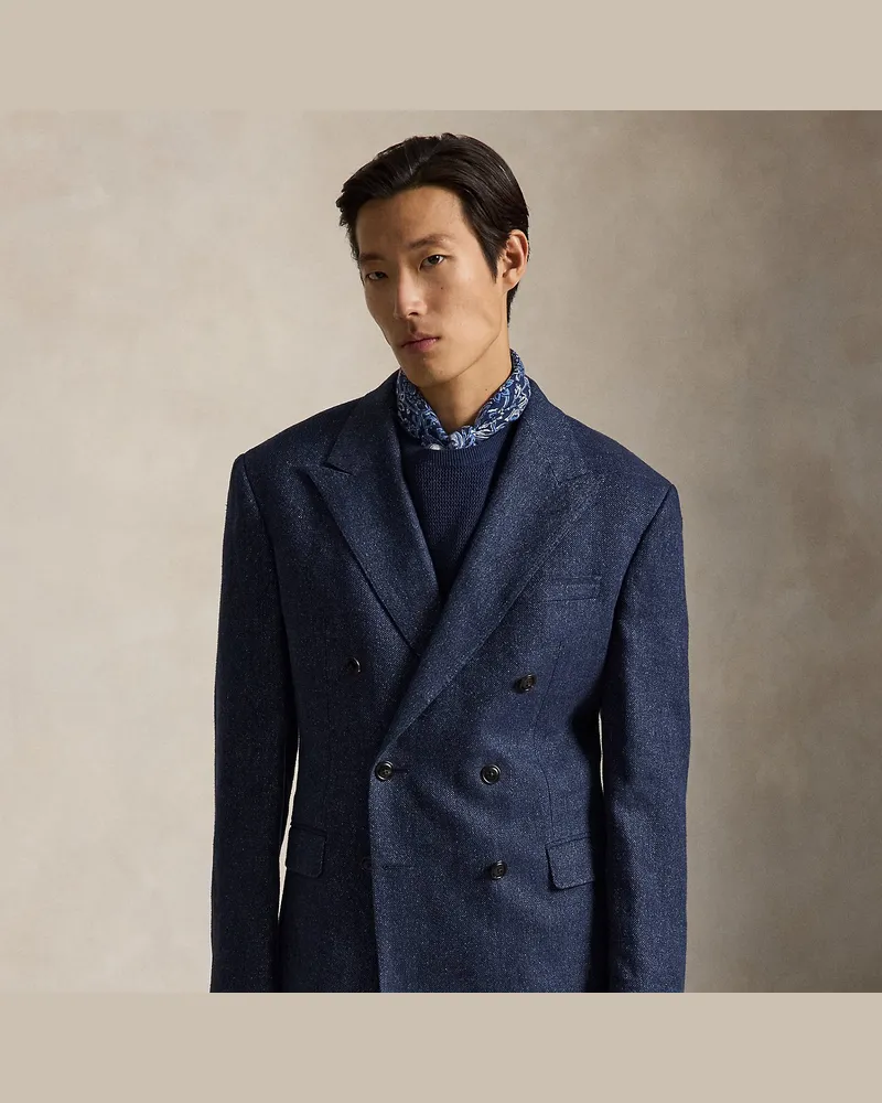 Ralph Lauren Tailored-Fit Polo-Sakko aus Tweed Blue