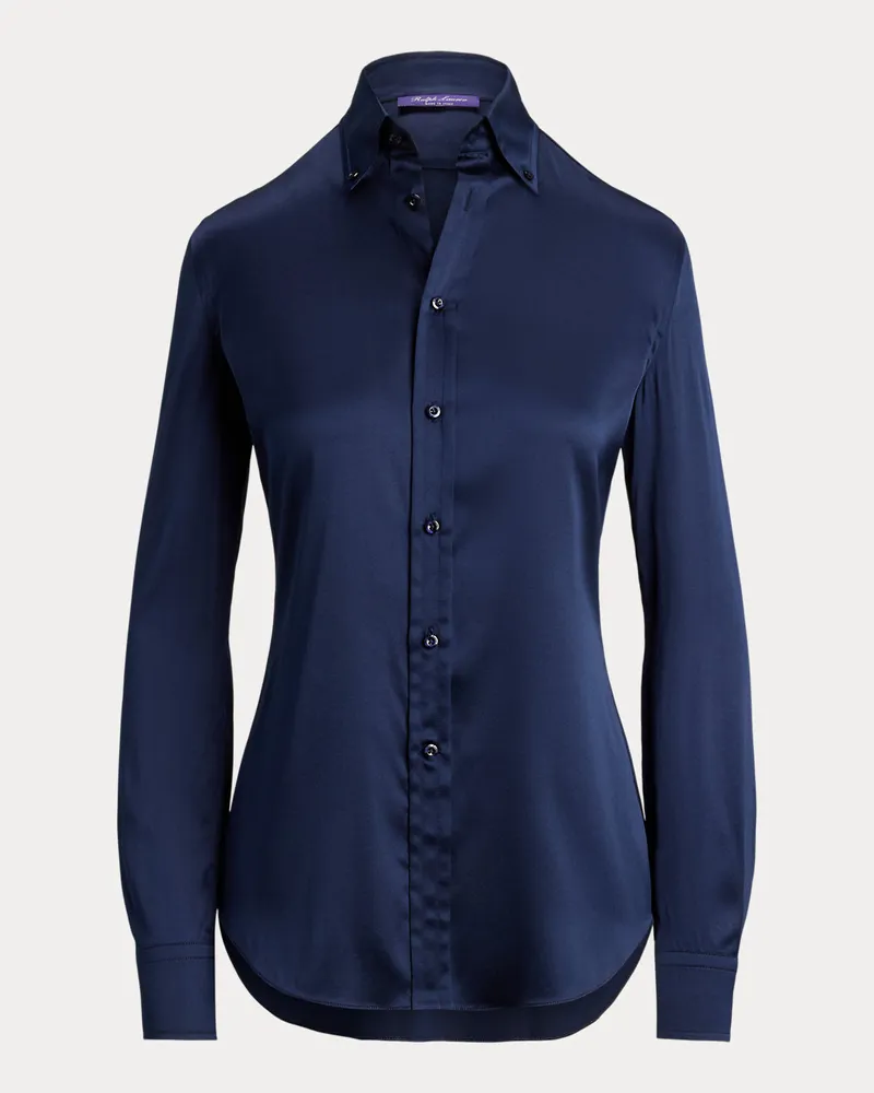 Ralph Lauren Straight-Fit Hemd Cameron aus Seide Blue