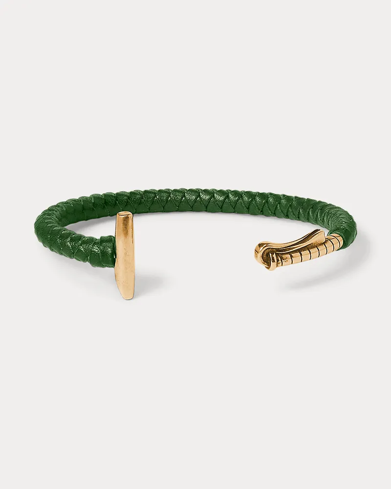 Ralph Lauren Armreif mit Poloschläger aus Messing Green