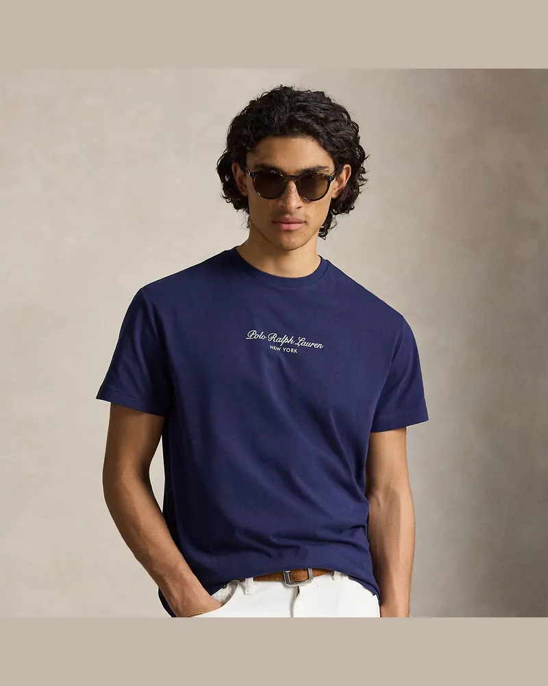 Ralph Lauren Classic-Fit Jersey-T-Shirt mit Logo Blue