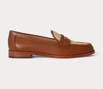 Loafer Wynnie aus Leder und Bast