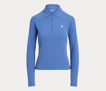 Langärmliges Poloshirt mit Zopfmuster
