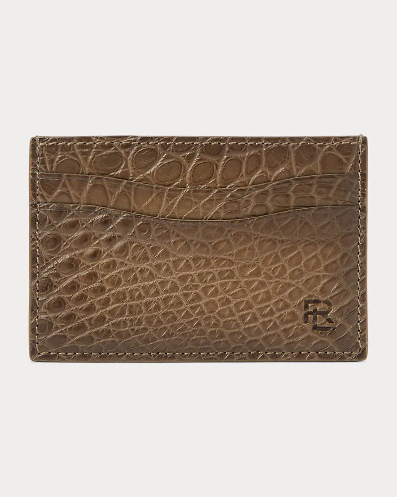 Ralph Lauren Kartenetui aus Alligatorleder Green