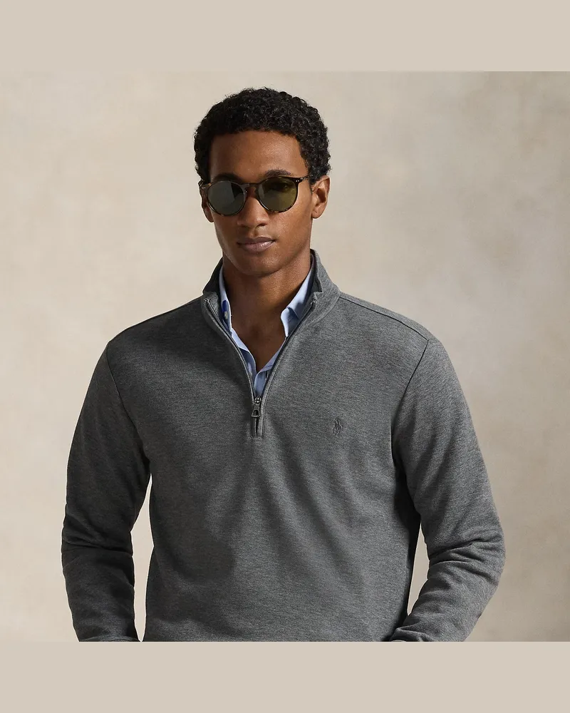 Ralph Lauren Doppellagiger Halbrollkragen-Pullover Grey