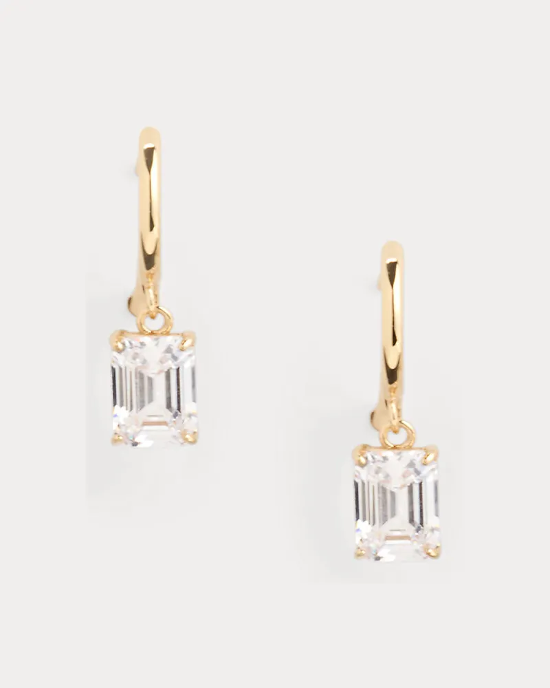 Ralph Lauren Vergoldete Huggie-Ohrhänger mit Zirkonia Gold