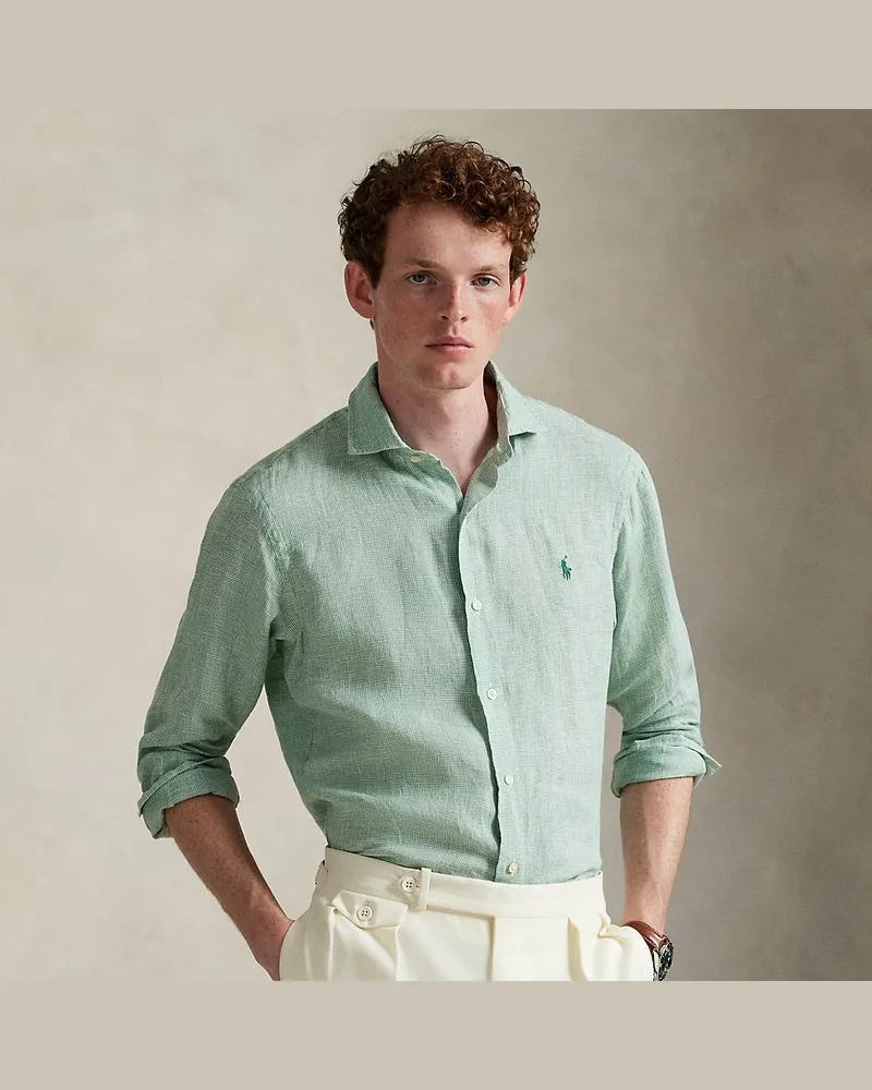 Ralph Lauren Custom-Fit Leinenhemd Green