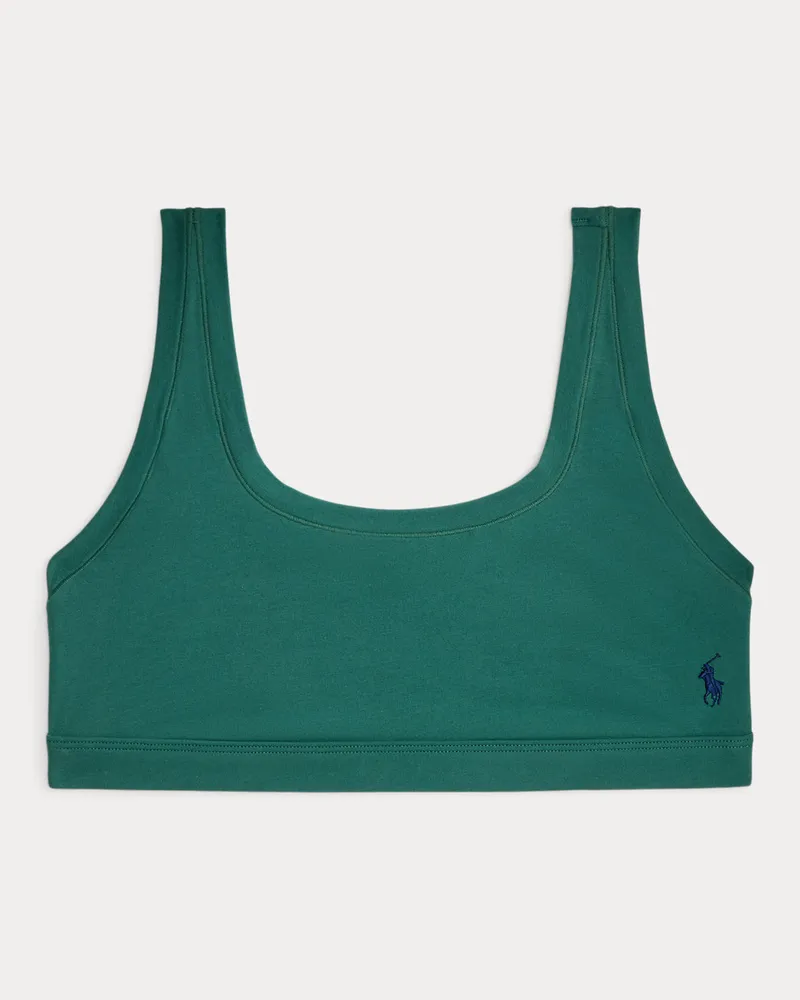 Ralph Lauren Baumwoll-Bustier mit rundem Ausschnitt Green